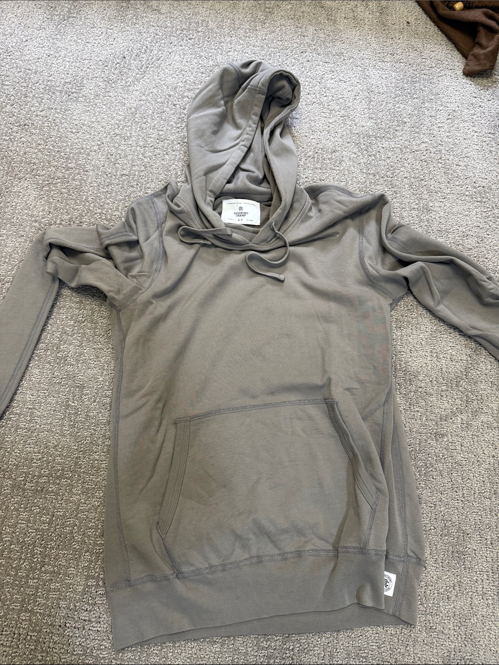 Reigning Champ Gray Pullover Hoodie